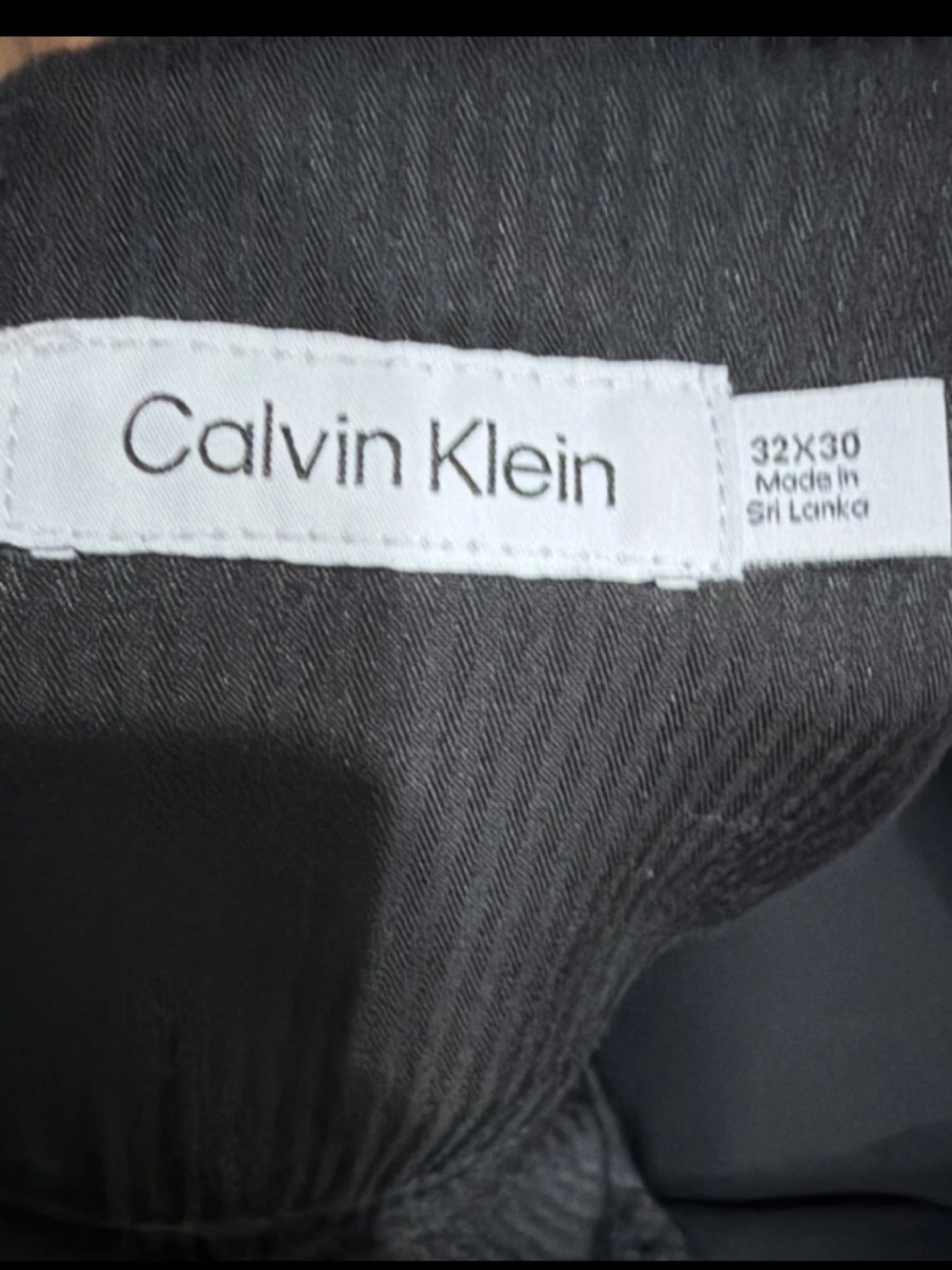 Calvin Klein Men's Black Chino Pants Cotton Blend Polyester Solid 32x30